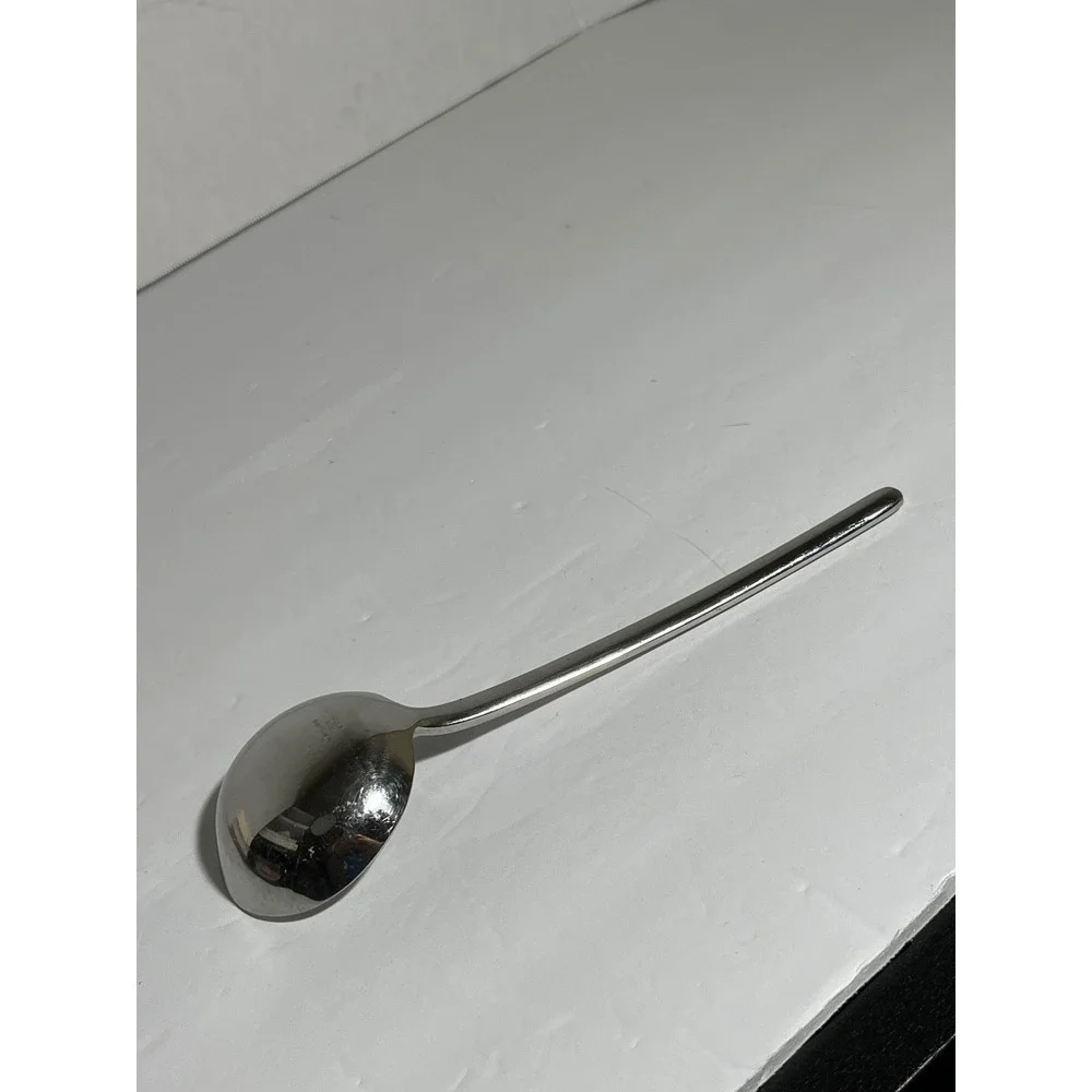 Mikasa 18-8 Stainless Steel Bouillon Round Soup Spoon Japan Modernist Silverware
